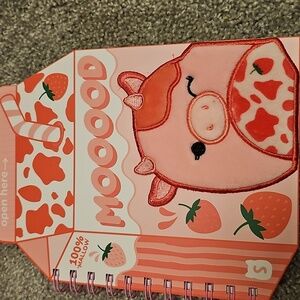 Z🖤🔹️Squishmallows Pink Strawberry Cow Journal